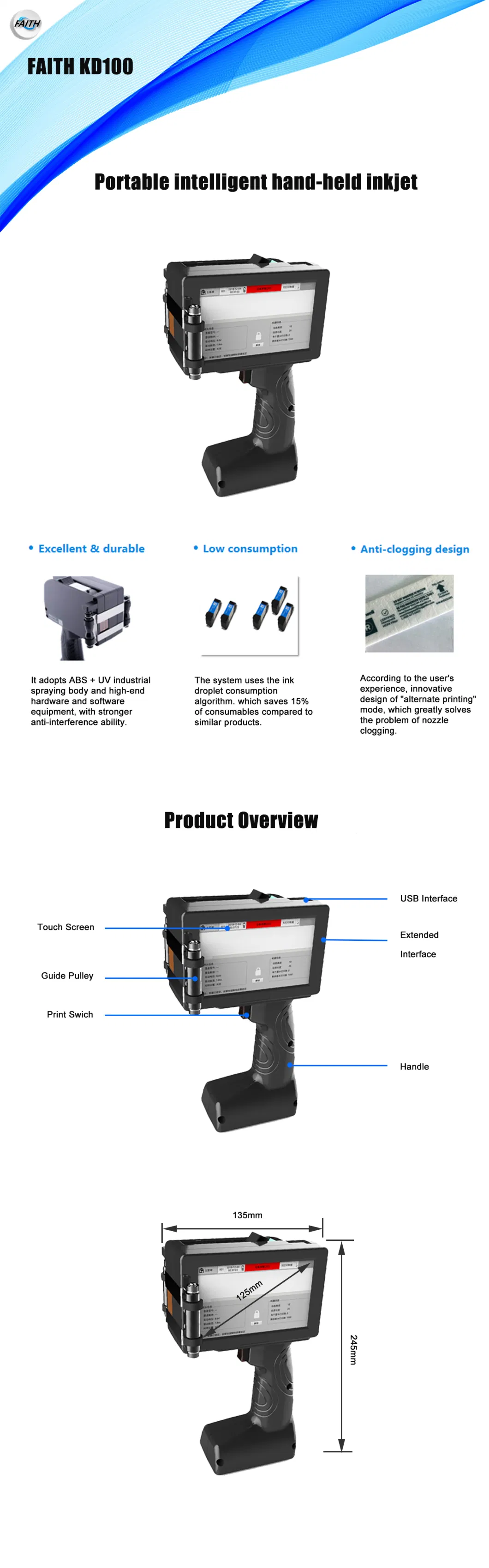 Handheld Portable Printer Date Codes Inkjet Printer for Egg Colour Tij Printer Ink Price